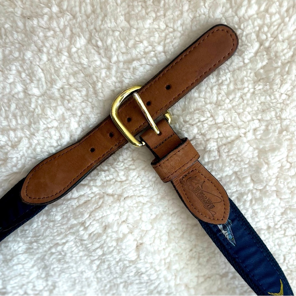 World Wide Sportsman Leather and Canvas Fish Belt